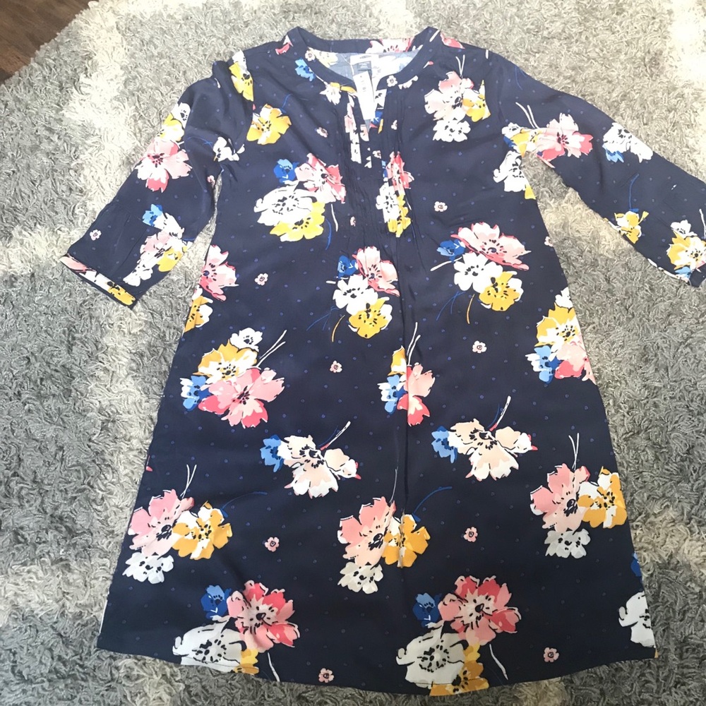 Old navy NWT floral navy swing dress 16